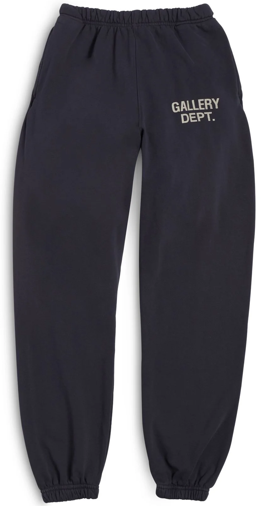 Gallery Dept Logo Cuffed Black Sweatpants