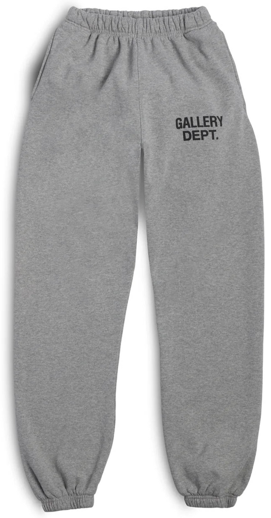 Gallery Dept Logo Cuffed Dark Grey Sweatpants